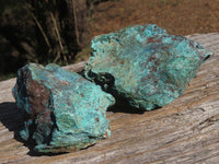 Natural Large Rough Blue Shattuckite Specimens  x 12 From Kaokoveld, Namibia - TopRock