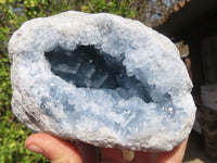 Polished Blue Celestite Geode Specimen  x 1 From Sakoany, Madagascar