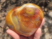 Polished Beautiful Selection Of Carnelian Agate Hearts  x 6 From Madagascar - TopRock