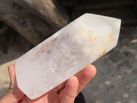 Polished Clear Quartz Crystal Points x 2 From Antsirabe, Madagascar