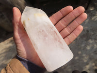 Polished Clear Quartz Crystal Points x 2 From Antsirabe, Madagascar