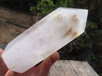 Polished Clear Quartz Crystal Points x 2 From Antsirabe, Madagascar