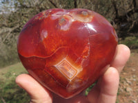 Polished Stunning Selection Of Carnelian Agate Hearts  x 4 From Madagascar - TopRock