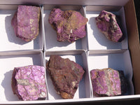 Natural Metallic Purpurite Cobbed Specimens  x 6 From Erongo, Namibia - Toprock Gemstones and Minerals 