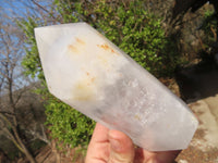 Polished Clear Quartz Crystal Points x 2 From Antsirabe, Madagascar