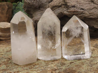 Polished Clear Quartz Crystal Points x 6 From Madagascar - TopRock