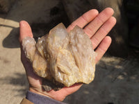 Natural Cascading Smokey Quartz Clusters x 3 From Luena, Congo