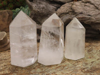 Polished Clear Quartz Crystal Points x 6 From Madagascar - TopRock