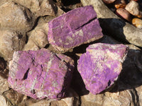 Natural Metallic Purpurite Cobbed Specimens  x 6 From Erongo, Namibia - Toprock Gemstones and Minerals 