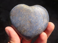 Polished Blue Lazulite Hearts  x 6 From Madagascar - Toprock Gemstones and Minerals 