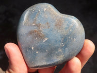 Polished Blue Lazulite Hearts  x 6 From Madagascar - Toprock Gemstones and Minerals 