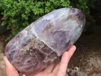 Polished Smokey Amethyst Standing Free Form  x 1 From Madagascar - Toprock Gemstones and Minerals 