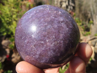 Polished Purple Lepidolite Spheres  x 4 From Madagascar