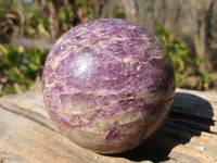 Polished Purple Lepidolite Spheres  x 4 From Madagascar