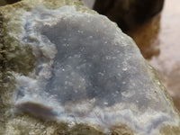 Natural Blue Lace Agate Geode Specimens  x 12 From Malawi - TopRock