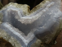 Natural Blue Lace Agate Geode Specimens  x 12 From Malawi - TopRock