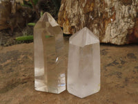 Polished Clear Quartz Crystal Points x 6 From Madagascar - TopRock