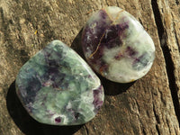 Polished Semi Translucent Watermelon Fluorite Free Forms  x 12 From Uis, Namibia - TopRock