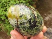 Polished Green Opal Standing Free Forms  x 4 From Antsirabe, Madagascar - Toprock Gemstones and Minerals 