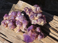 Natural Stone Sealed Amethyst Clusters x 5 From Zambia