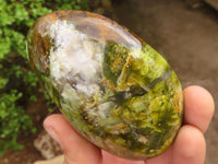 Polished Green Opal Standing Free Forms  x 4 From Antsirabe, Madagascar - Toprock Gemstones and Minerals 