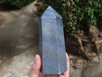 Polished Blue Lazulite Points  x 2 From Madagascar - TopRock