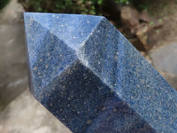 Polished Blue Lazulite Points  x 2 From Madagascar - TopRock