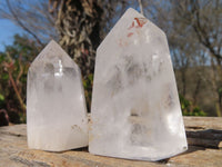 Polished Clear Quartz Crystal Points x 12 From Madagascar