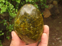 Polished Green Opal Standing Free Forms  x 4 From Antsirabe, Madagascar - Toprock Gemstones and Minerals 