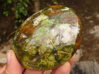 Polished Green Opal Standing Free Forms  x 4 From Antsirabe, Madagascar - Toprock Gemstones and Minerals 