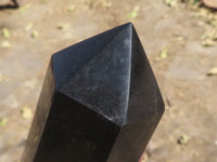 Polished Trio Of Black Basalt Points  x 3 From Madagascar - TopRock