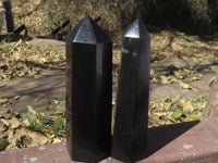 Polished Trio Of Black Basalt Points  x 3 From Madagascar - TopRock