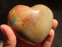 Polished Polychrome / Picasso Jasper Hearts  x 6 From Madagascar - Toprock Gemstones and Minerals 