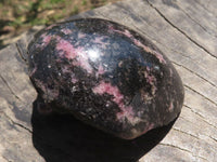 Polished One Side Polished Pink & Black Rhodonite Free Forms  x 6 From Madagascar - TopRock