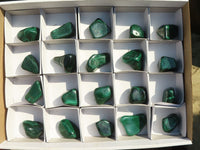 Polished  Small Malachite Free Forms x 20 From Congo