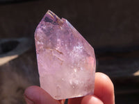 Polished Window Amethyst Crystals x 12 From Ankazobe, Madagascar