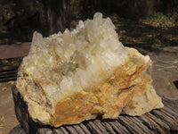 Natural Extra Large Clear Quartz Cluster With Limonite Colouring  x 1 From Madagascar - TopRock