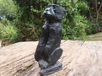 Polished Soap Stone Sitting Baboon Carving  x 1 From Zimbabwe - TopRock