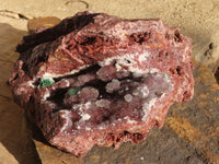 Natural Drusy Coated Malachite On Red Copper Dolomite Specimen x 1 From Likasi, Congo - Toprock Gemstones and Minerals 