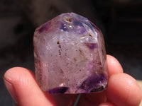 Polished Window Amethyst Crystals x 12 From Ankazobe, Madagascar