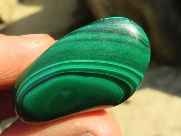 Polished  Small Malachite Free Forms  x 20 From Congo