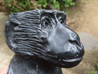 Polished Soap Stone Sitting Baboon Carving  x 1 From Zimbabwe - TopRock