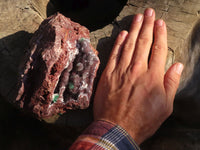 Natural Drusy Coated Malachite On Red Copper Dolomite Specimen x 1 From Likasi, Congo - Toprock Gemstones and Minerals 