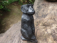 Polished Soap Stone Sitting Baboon Carving  x 1 From Zimbabwe - TopRock