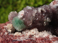 Natural Drusy Coated Malachite On Red Copper Dolomite Specimen x 1 From Likasi, Congo - Toprock Gemstones and Minerals 