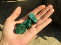 Polished  Small Malachite Free Forms x 20 From Congo