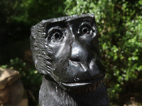 Polished Soap Stone Sitting Baboon Carving  x 1 From Zimbabwe - TopRock