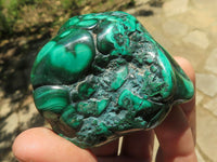 Polished Malachite Free Forms With Stunning Flower & Banding Patterns x 4 From Congo - TopRock