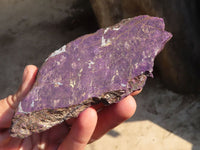 Polished  Metallic Purpurite Slices With Matte Finish x 4 From Erongo, Namibia