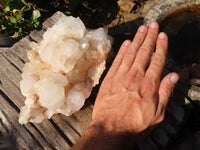 Natural Extra Large White Quartz Cluster With Limonite Colouring  x 1 From Madagascar